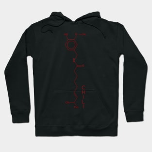 Capsaicin Molecule - Chilli Red Hoodie